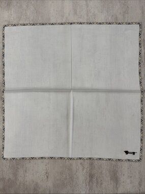 Burberry White Handkerchief with Iconic Check Trim
